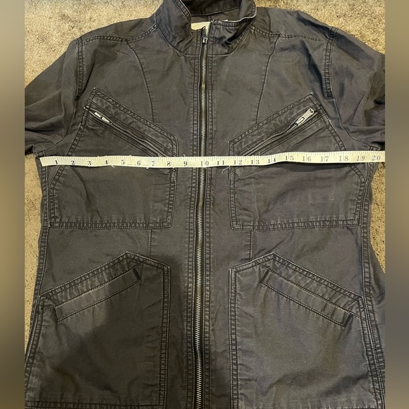 Lucky brand Distressed Gray Utility Jacket Size Small - Picture 2 of 8